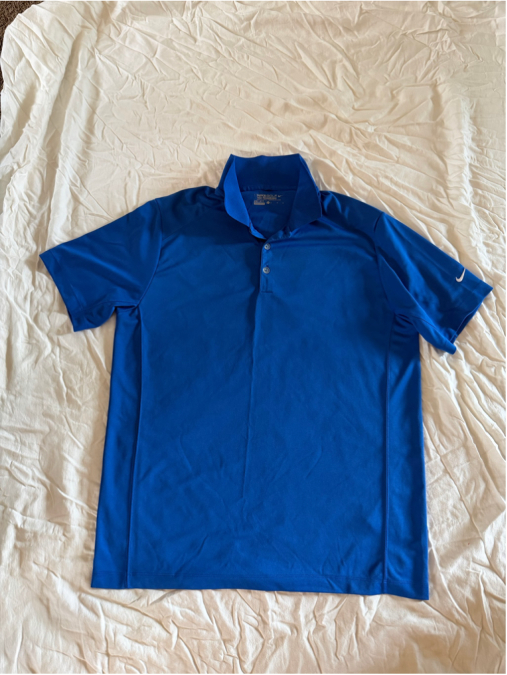Men's Nike Golf Dri-Fit Polo Shirt Blue Size L